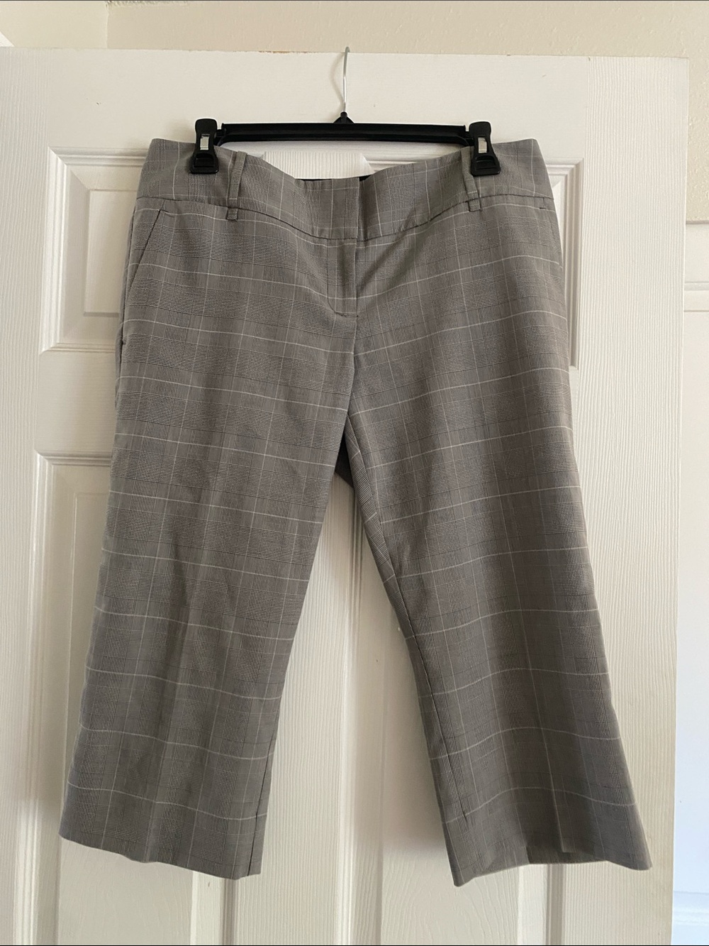 The Limited Gray Plaid Capris